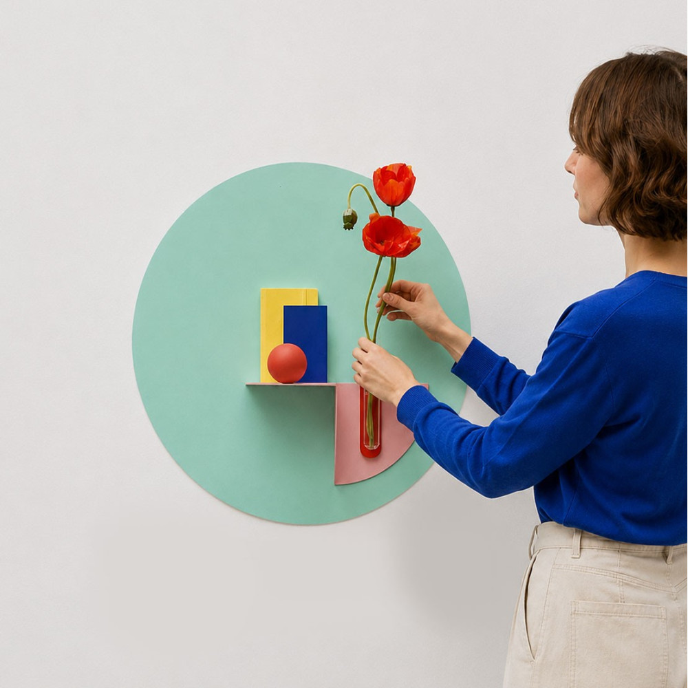 Amenajare perete cu tapet magnetic și accesorii fără găurire – Living magnetic 51 | Magnest