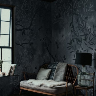 Tapet Olive Garden - design modern cu ramuri si frunze de maslin