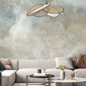 Fototapet cu design abstract în nuanțe de bej și albastru