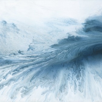 Fototapet cu valuri teal pentru decor interior