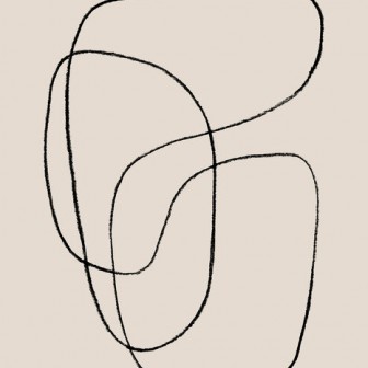 Tapet cu design abstract minimalist, cu linii delicate și o paletă de culori neutre, perfect pentru a crea un sentiment de calm și rafinament.