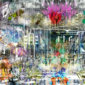 Tapet 3D Cartoon City, Graffiti cu un design modern si vibrant, perfect pentru decorarea unei camere