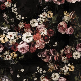 Tapet floral 3D cu flori delicate și un design bogat.