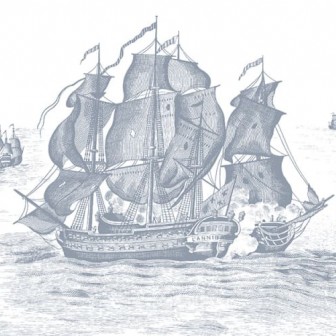 Tapet cu nave pe mare, decor clasic si elegant, ideal pentru dormitorul copiilor, living sau birou.