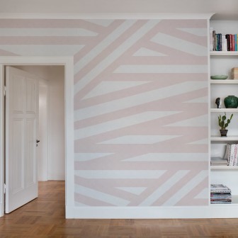 Tapet cu benzi albe și roz, Sailor's Sea, Pink