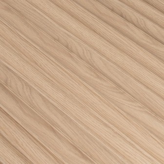 Panou decorativ 3D riflat cu aspect de stejar natural într-un living modern