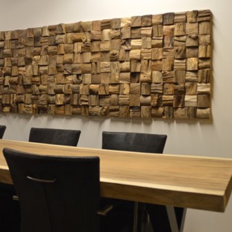 Panouri decorative din lemn TeakWall TW-Qubow, material: