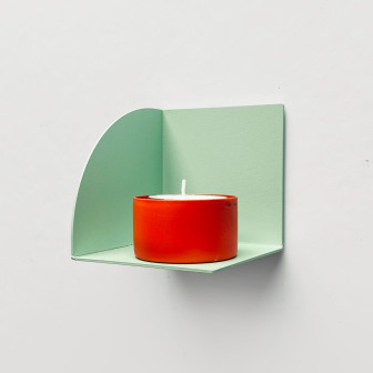 Poliță metalică magnetică - Mică, Verde Menta