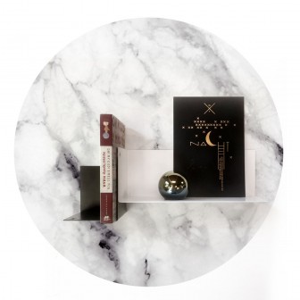 Poliță metalică pentru perete - Medie, Alb