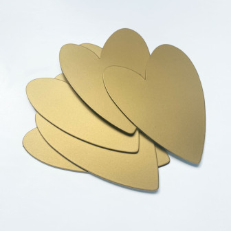 Set de 5 magneți aurii în formă de inimă