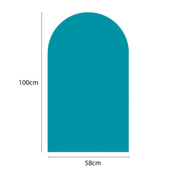 Tablă de scris magnetică autoadezivă, arcadă, albastră, 58x100 cm, decorată cu desene și magneți