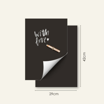 Tablă de scris magnetică autoadezivă, set 2 bucăți, 29x42 cm