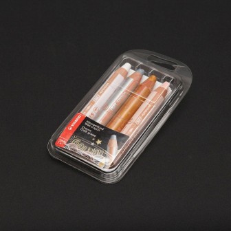 Set de 4 markere metalice într-o ambalaj transparent