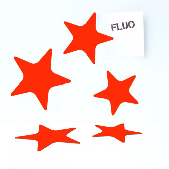 Magneți în formă de stea - set portocaliu fluorescent