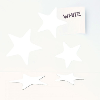 Magneți în forma de stea - set de 5 buc, albi