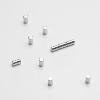 Set de 10 magneți cilindrici argintii