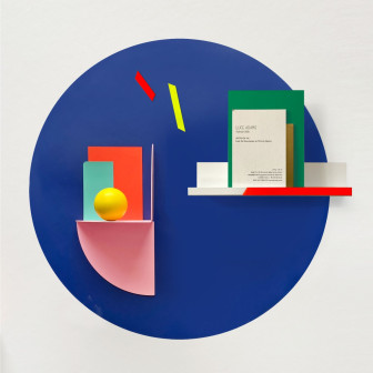 Sticker magnetic rotund, albastru, 60cm