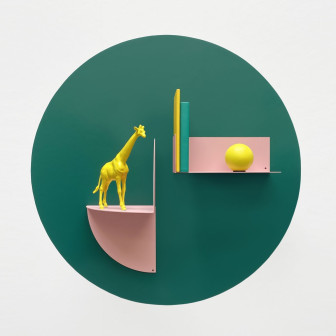 Sticker magnetic rotund, verde pădure, 60cm, decorativ