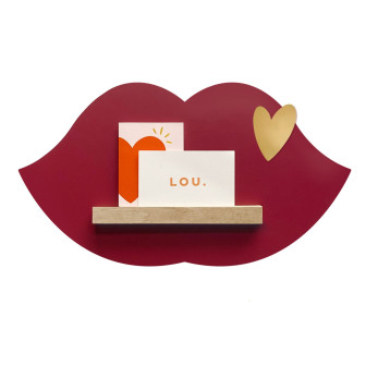 Sticker magnetic în formă de buze, vișiniu