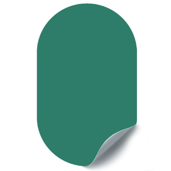 Sticker magnetic decorativ verde pădure, 37x60cm