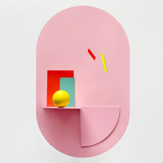 Sticker magnetic roz decorativ, 37x60cm