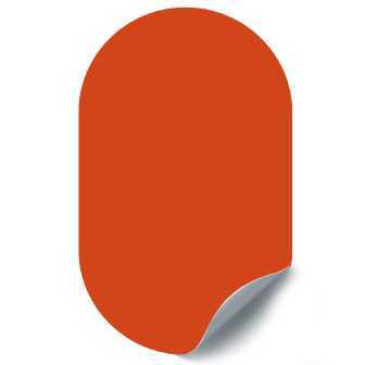 Sticker magnetic roșu, 37x60cm, decorativ.