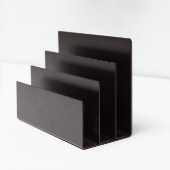 Suport metalic pentru ziare și reviste - Negru