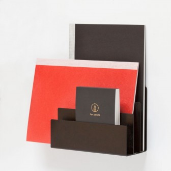 Suport metalic pentru ziare și reviste - Negru