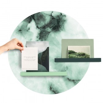 Sticker magnetic decorativ cu aspect de marmură smarald