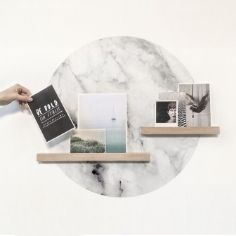 Sticker magnetic decorativ, marmura alba, 60cm